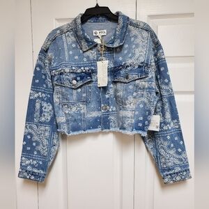 NWT PTCL Fringed Denim Jacket/XL